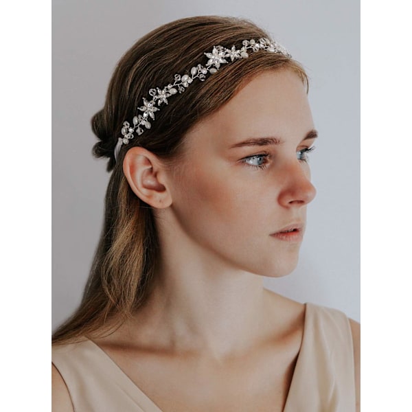 Rhinestone Bryllup Pandebånd Pandebånd, Sølv Hår Vine Hovedbeklædning
