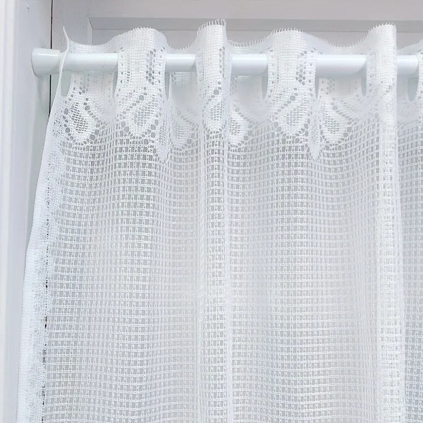 Spets Frukt Broderi Fönster Ridå Halvridiner Korta Skärmar Vardagsrum Kök Partition Dörr Gardin Valance Dekorativt ca 140x90cm
