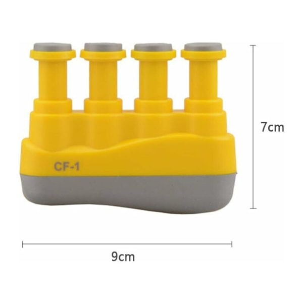 Guitar Finger Strength Trainer (sort + grå gul + grå CF-1 voksen) Velegnet til hjemmebrug