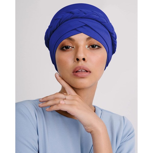 4 stycken Dam Turban Cap Beaded Headscarf Beanie Twisted 4PCS 2 SQBB
