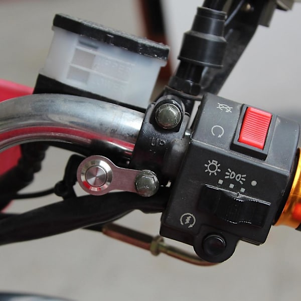 Motorcykelbrytare PÅ-AV Styre justerbart fäste Vattentät knapp 12V strålkastare för elcykelmotor, självlåsande