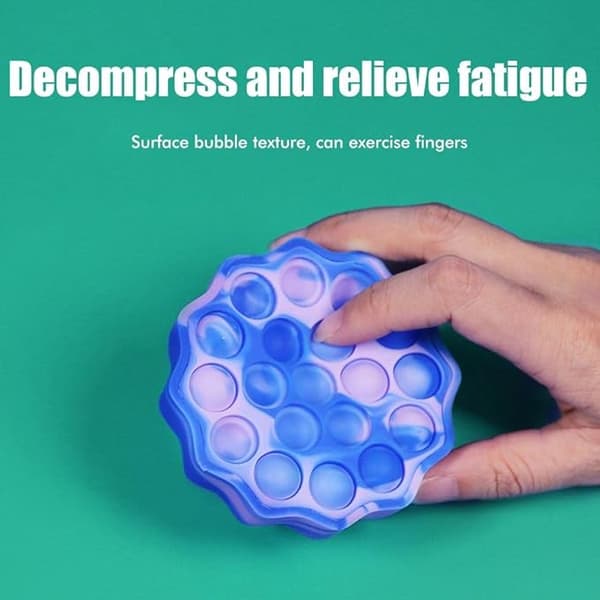 Lotus Push Bubble Sensorisk Fidget Legetøj Silikone Stress Relief Legetøj-max