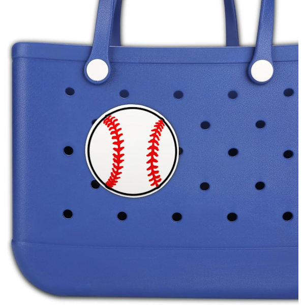 Bogg Bag-berlocker - Stor Baseboll-insatsberlocker för Strandväska Tillbehör Big baseball
