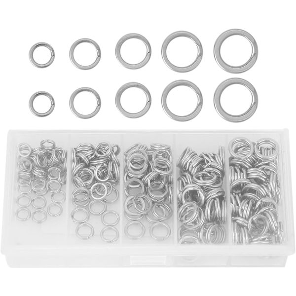 Fiske Split Ring, 200st Rustfritt Stål Dobbel Split Ring Connector Fiskeredskap Tilbehør Split Ring