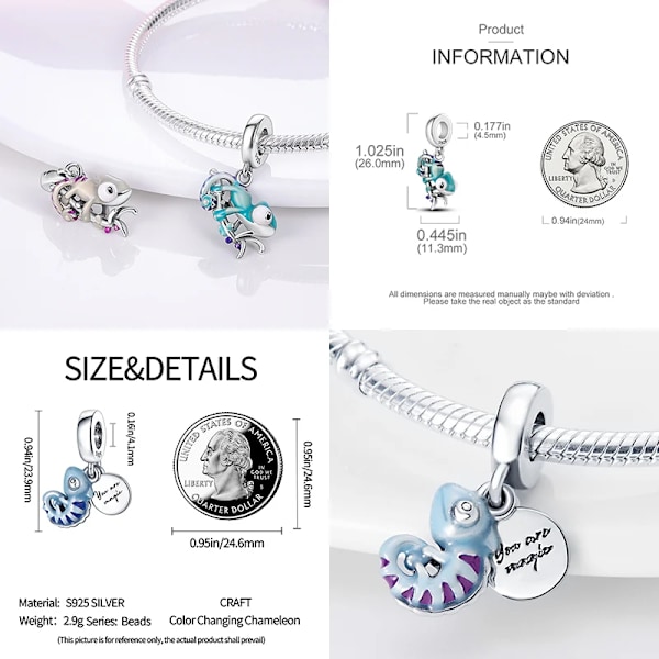 Het Salu 925 Silver Chameleon Firefly Charm Passar Original Pandora Charm Armband Silver 925 Charm Pärlor Diy Butik Smycker PAC365