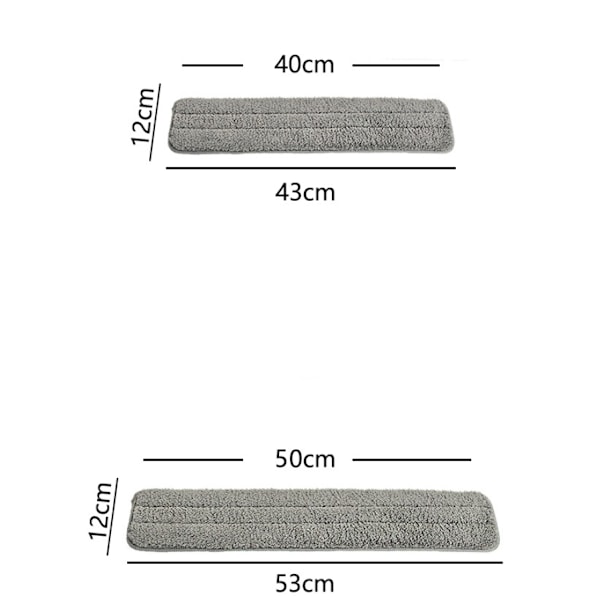 2 kpl superabsorberande självhäftävä kangasmoppi (93*12cm),