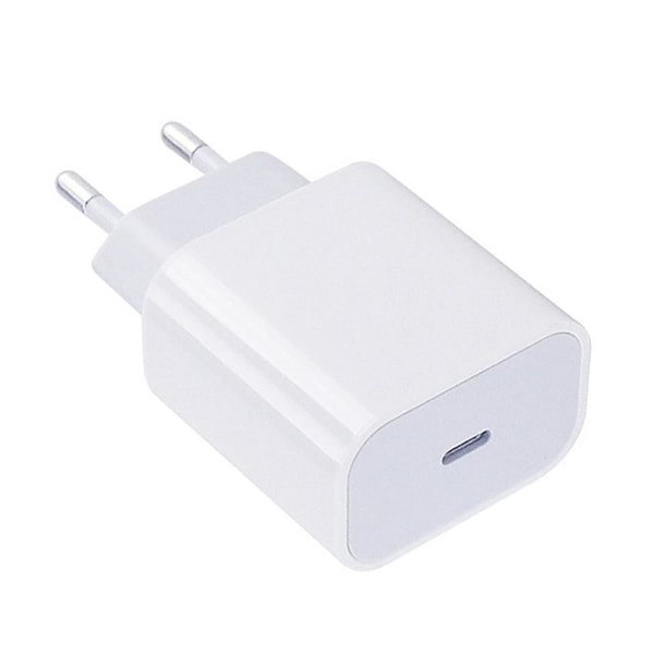 iPhone Laddare - Strömadapter - 20W USB-C - Snabbladdare Vit