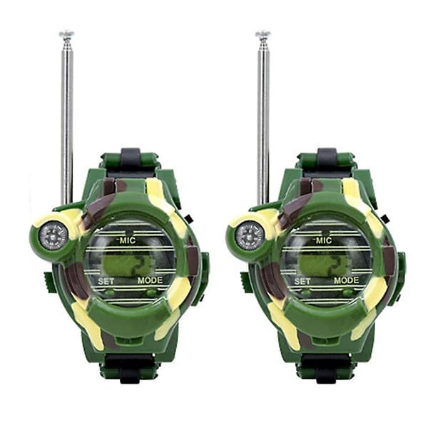 Walkie Talkies Ure til Børn 7 i 1 Camouflage Lysende Intercom Ur Børnelegetøj Børneundervisningslegetøj