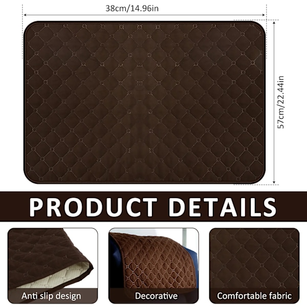 5 kpl Pehmeä Polyesteri Säädettävät Soffan Selkänojan Suojukset Slittokestävä Anti-haalistuva Soffakalusteiden Suoja Coffee 5Pcs