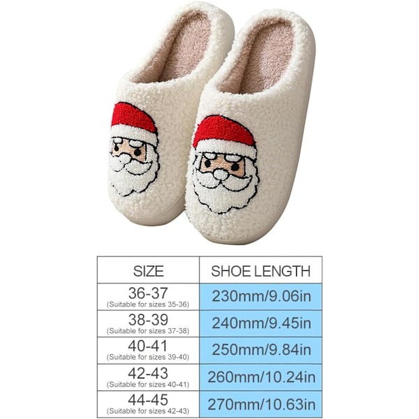 Plush Elg Jule-Tøfler, Komfortable Soveværelsessko Red Santa C 40/41 EU