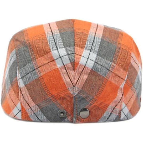 2-pack Herr Newsboy Hatt Platt Keps Justerbar Rutig Ivy Gatsby Cabbie Körning Golf Hatt Basker