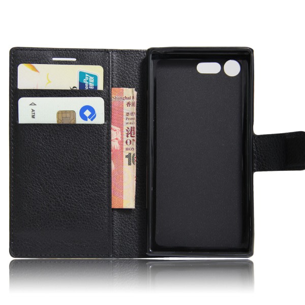 CQBB Xperia Z5 fodral plånbok case svart Svart
