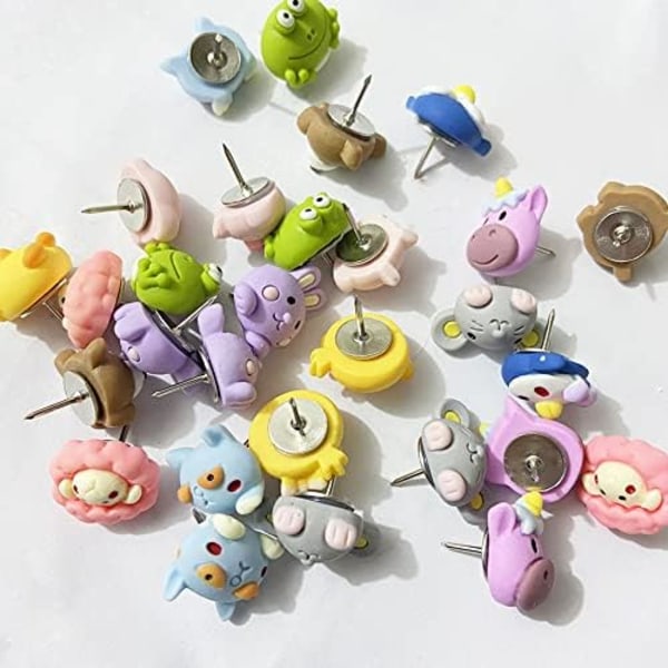 30 stk Dyre Push Pins Dekorative Push Pins Mini Push Pins Søte Push Pins Frosk Push Pins Dyr Tommelspiker for