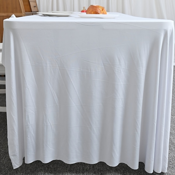 1. st, Spandex duk, stretchig öppen cover för bröllop, fest och bankett, festdekorationstillbehör marinblå 8FT(76*243 Cm)