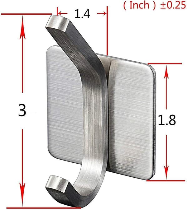 Handdukskrok/Limkrok - Väggkrok för Badrum, 4-pack-max