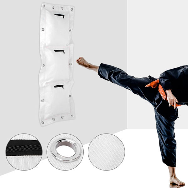 Wing Chun Kung Fu vægbokspose Kickboxing Slående Canvas-slagsæk Kampsportboksning Træningsudstyr Vægbokspose 3 flaskor per hylla