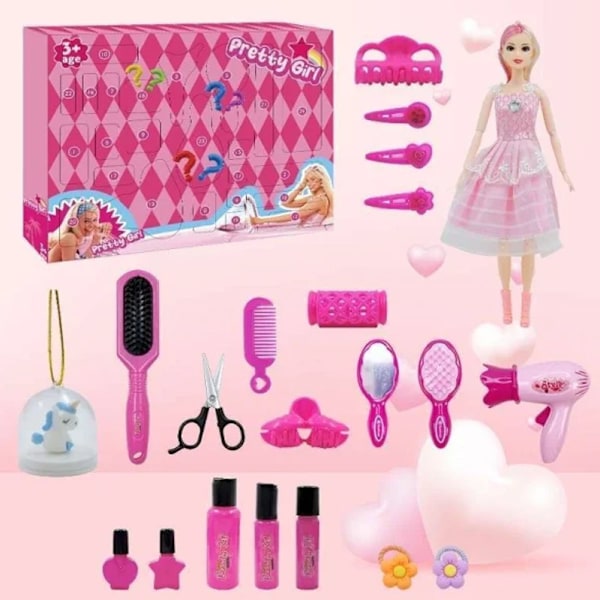 Adventskalender Barbie - Julekalender 2024 flerfarget C