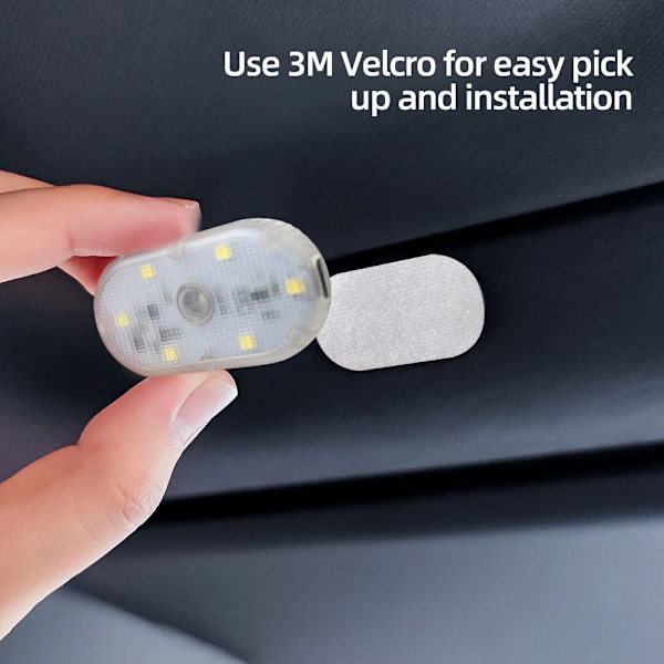 2 st LED-billampor med touch-funktion, 5V, trådlösa, RGB, 7 färger, justerbara, uppladdningsbara, USB-touch, färgglada Colorful