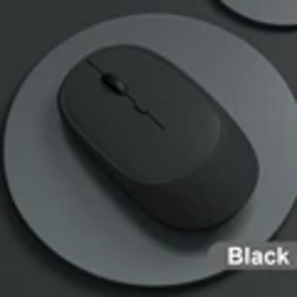 Genopladelig trådløs mus Gamer 2.4G USB Bluetooth-kompatibel mus til bærbar computer Pad Tablet Macbook Ergonomisk gamingmus Sort 2