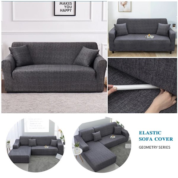 Elastiset sohvapeitteet olohuoneeseen Geometrinen nojatuoli Loveseat-peite Kulmasohva L-muotoinen sohva Tarvitsee tilata 2 osaa peite Väri 14 Suuri(190-230cm)1kpl