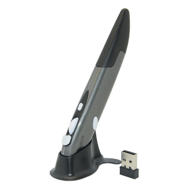 Wireless Optical Pocket Pen Mouse, 2,4ghz USB Wireless Optical Pen Mus Dpi Justerbar handskrift Minimöss för PC Bärbar bärbar dator( Färg: