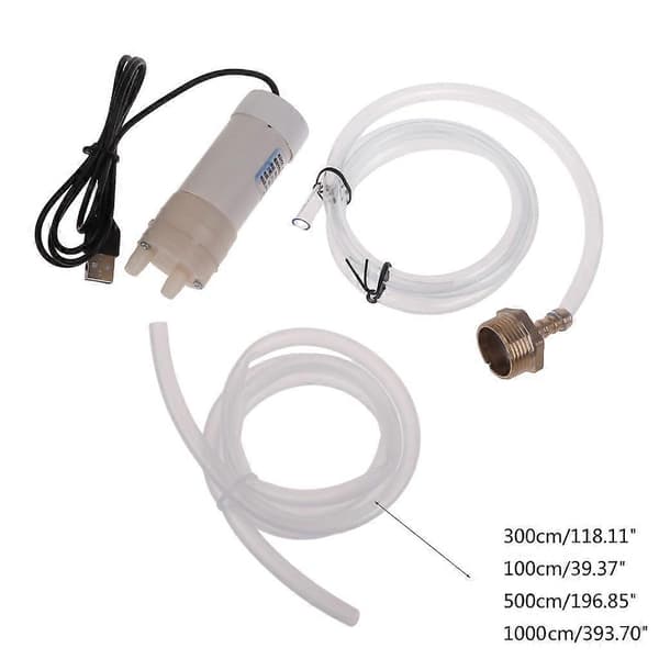 5V2A USB Mini Vattenpump med Slang 4L/min Självsugande Pump 5 meter_max