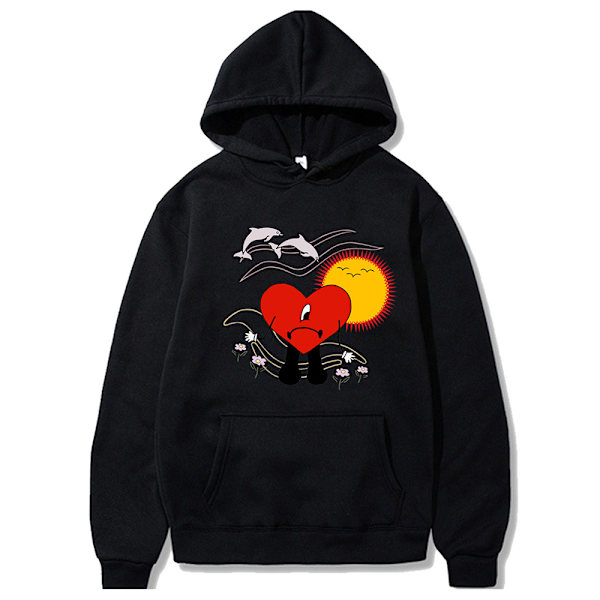 Un Verano in Ti Bad Bunny Album Hoodie sweatshirt til unisex Sort S Black S