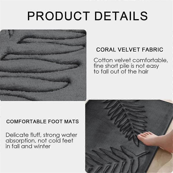 Baderomsmatter i Memory Foam, Vannabsorberende Baderomsmatter B_max