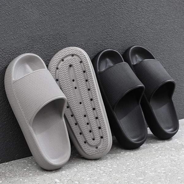 Cloud Tofflor För Män Flip Flops Strand Sandaler Badrum Icke-Slipp Slides Män Kvinnor Tofflor Inomhus Skor Man S Löper B-Red 3.6cm 38-39(passar 37-38)