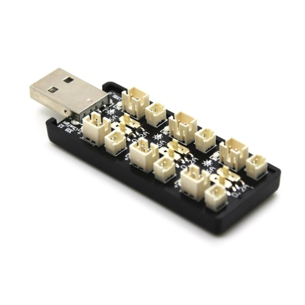 SQBB Uppgraderad 6-kanals USB laddare 1S Lipo-batteri USB laddare används för 3,7V LiPo-batterier Effektiv laddningslösning