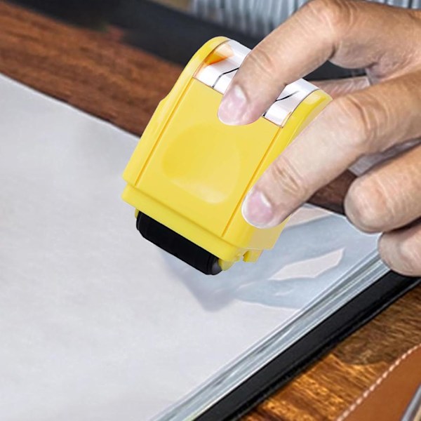 Handskrivningsövningsstämpelrulle, Lärares bläckstämpel för barnskrivning Yellow