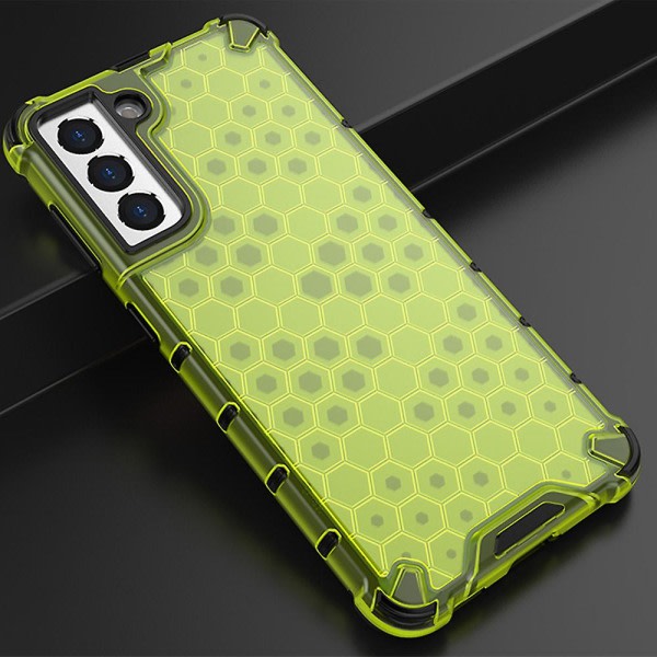 SQBB Honeycomb phone case Kompatibel med Samsung S22, röd+grön null ingen
