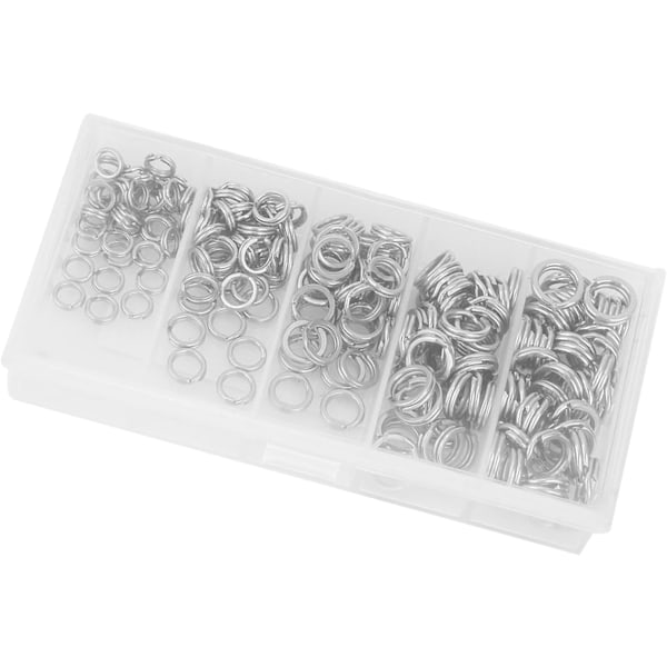 Fiske Split Ring, 200st Rostfritt Stål Dubbel Split Ring Connector Fiskeredskap Tillbehör Split Ring