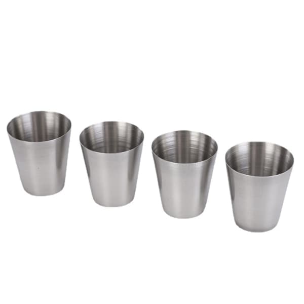 Rustfritt stålsett, Bartenderkopp, Shotglass Bærbart vinglass Betterlifefg—max