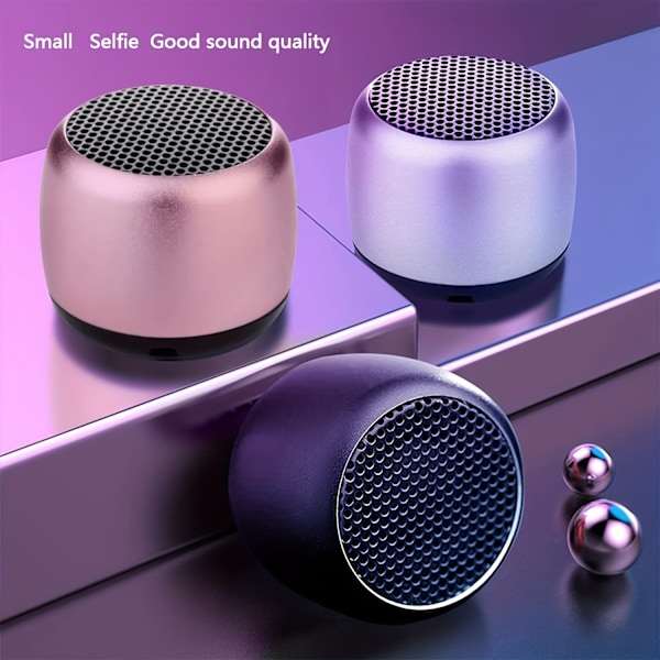 Lille stålkæmpe: Bærbar musikafspiller Mini M1 trådløs højttaler med subwoofer til HD-surroundlyd