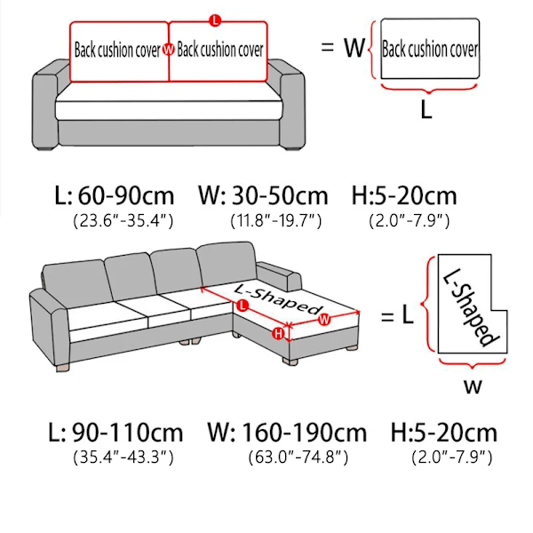 1 kpl Venytys-sohvanpäällinen Olohuoneen sohvan suojaksi Elastisen painettu peite Universaali kaikille vuodenaikoille heilishi Plus(XL)