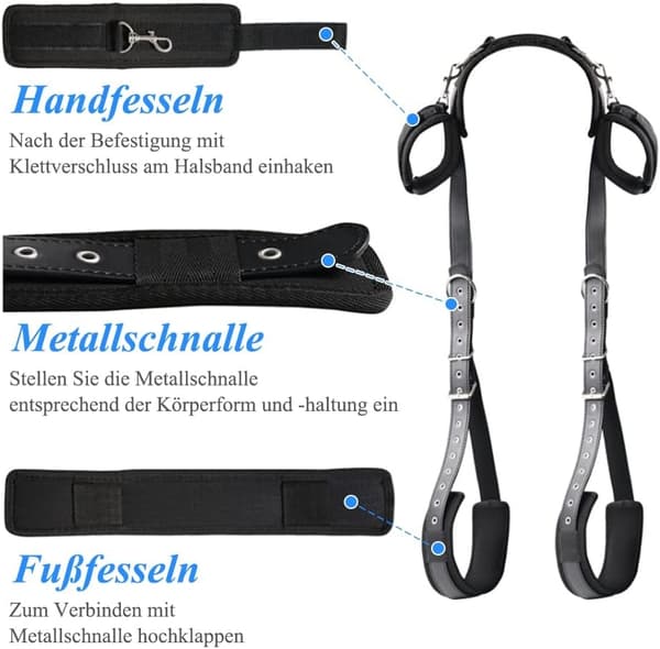 Perfekta BDSM-seksisidontarajoitukset, sidontasarja käsiraudoilla - Perfet-max