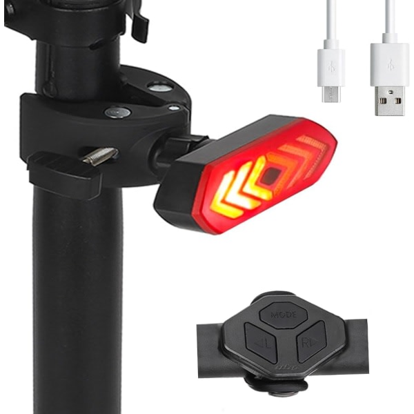 USB uppladdningsbar Big Clip bakljus med trådlös fjärrkontroll för M365 Pro2 1S tillbehör och cykelvarningslampa passar alla landsvägscyklar