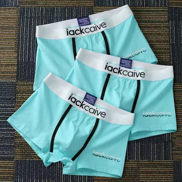 Kalsonger för män Bomull Herrkläder Boxershorts Tryckta boxershorts Bekväma shorts Herrkläder L-3XL 3st Qing L 55-65KG