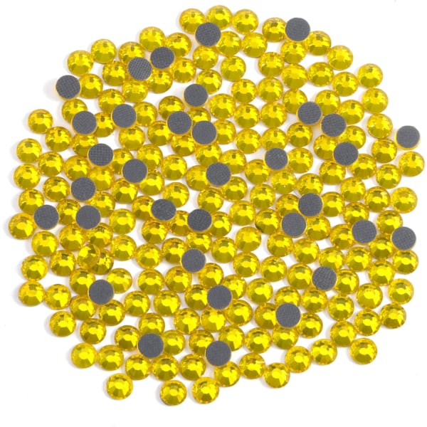 3000 Heta Fixeringar Rhinestones, Citron Gult, SS16, 3.8-4.0mm för Kläder & Hantverk Lemon Yellow SS16