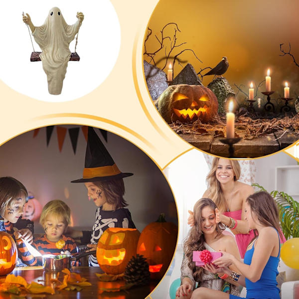 Haamu-patsas Koriste | Resin Halloween-hahmot Koti-koristeluun To
