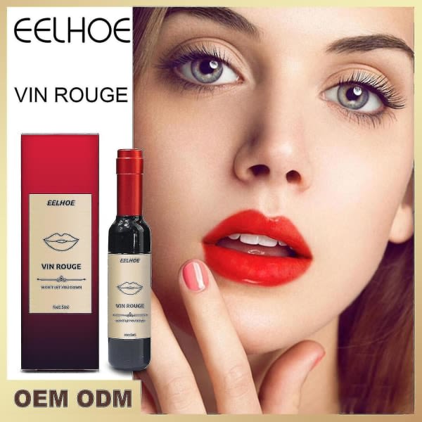 SQBB Red Wine Bottle Lip Glaze Lip Tint Lip Gloss Fuktgivande Ej blekande Red Wine Bottle Lipstick Makeup