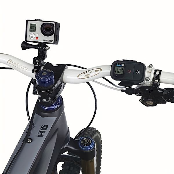 För GoPro-tillbehör Cykelstyrefäste med 3-vägs justerbara svängarmar Sportkameratillbehör Svart