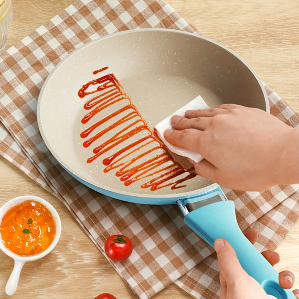 1 stk, Non-stick stegepande, Maifan sten gryde, æg stegepande, rund pandekagepande, til gaskomfur og induktion, køkkenredskaber