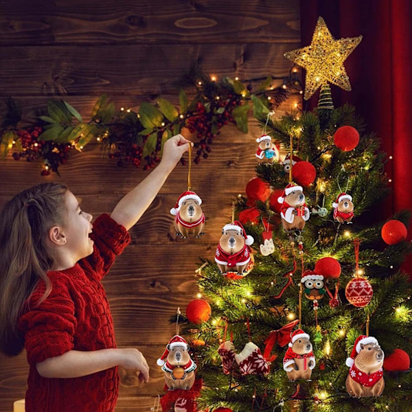 Capybara Julekalender, Akryl Julepynt til Jul 2024 Style two
