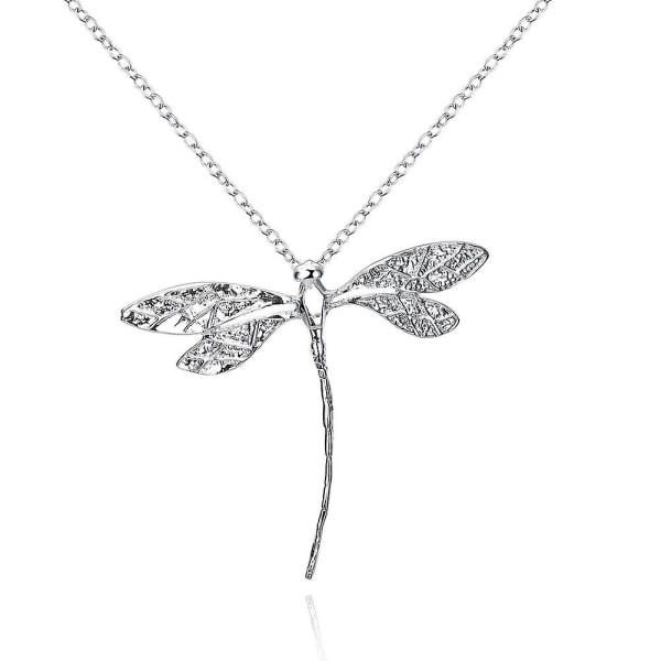 Nya modeaccessoarer 925 smycken Sterling Silver Personlighet Dragonfly hängsmycke för kvinnor tjej