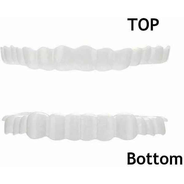 SQBB Perfekt leende fäste på övre falska tänder Dental Faner Protes Cover Set null none