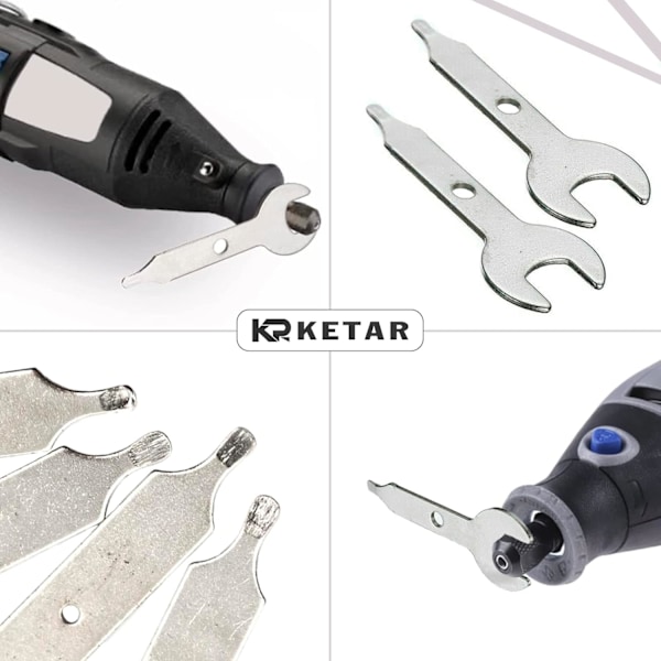 2 st 3/8 tum kollettnyckel för roterande verktyg - Hållbar rostfritt stål mutternyckel Steel