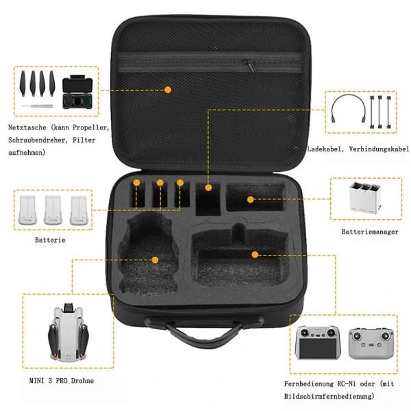 Mini 3 Pro Kotelo DJI Mini 3 Pro Lisätarvikkeet Vedenpitävä Kova Kuori—max