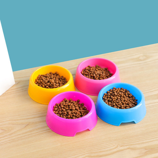 CQBB Husdjur Plastskålar Hund- och kattförsörjning Plastmat Matningsvattenskålskål Matningsblå